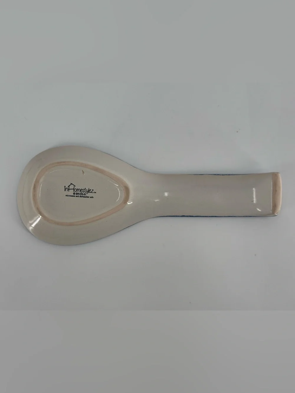 Pottery Stoneware Spoon Rest Blue Crab $ Coral